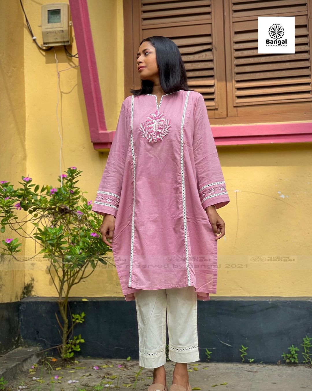 Hand stitched cotton kurti