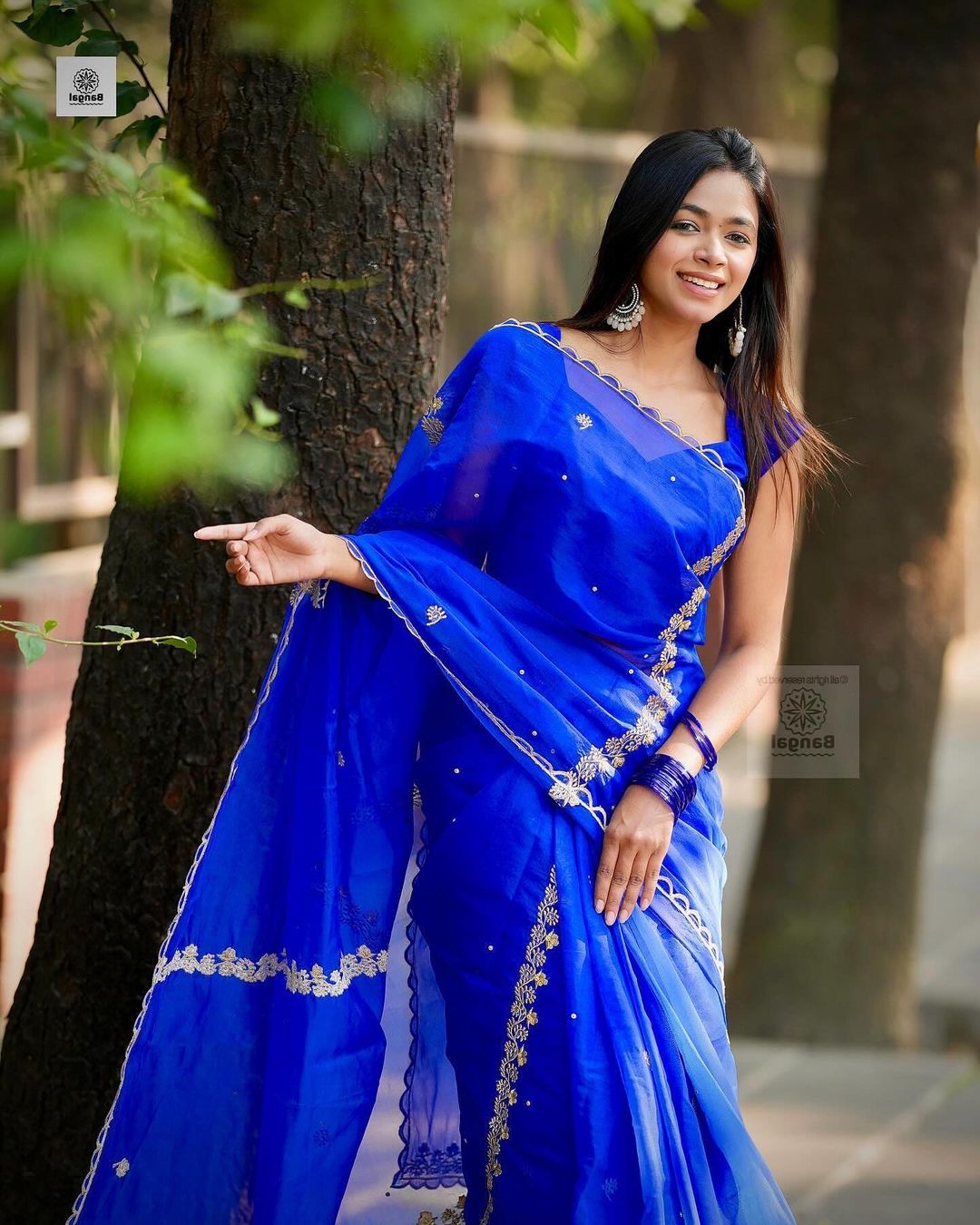 blue georgette