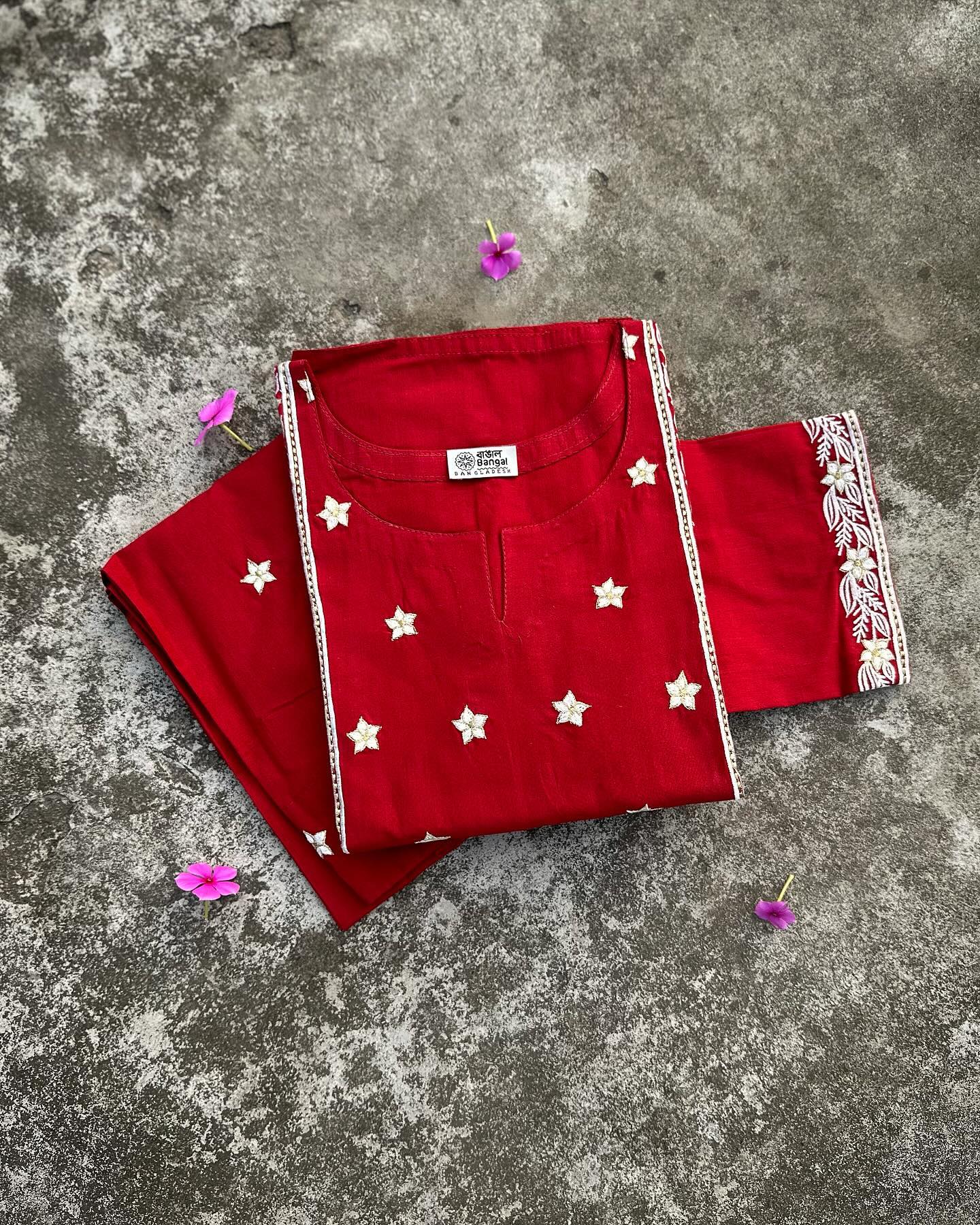 Co-ord set ( deep red)