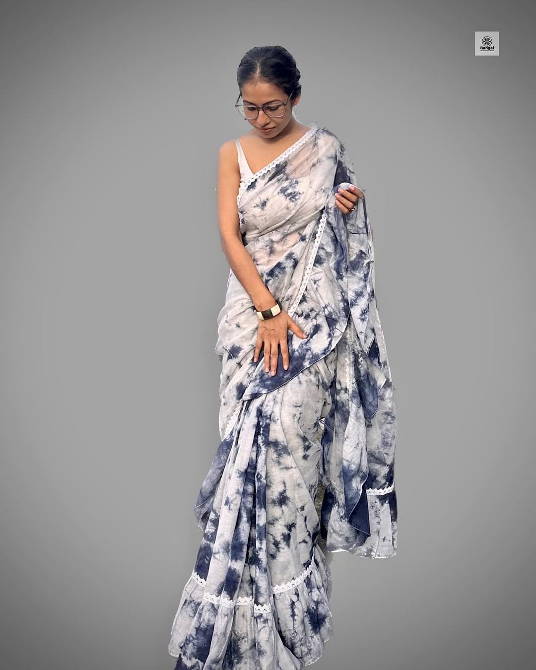 Tiedyed frill sharee